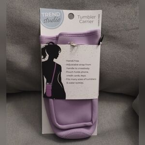 Purple Stanley Tumbler Carrier with Adjustable Strap